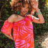 Cafe Au Lait Off Shoulder Top In Tangerine Image - 1