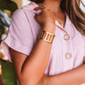 Hammered Caged Cuff Bracelet Image - 1