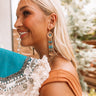 Venetian Dreams Beaded Earrings In Turquoise Image - 1
