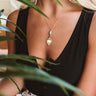 Medallion And Glass Stone Dainty Necklace Image - 1
