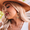 Brass Dangle And Drop Turquoise Beaded Earrings Image - 1