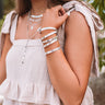 Hammered Cuff Bracelet Set in Silver Image - 1