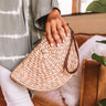 Stylish By Design Woven Clutch In Tan Image - 1