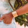 Wide Hammer Textured Cuff Bracelet Image - 1
