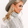 The Elaine Petites Leather Earrings in White Image - 1