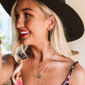 The Elaine Petites Leather Earrings in Black Image - 1