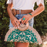 Cute Composer Woven Clutch In Green Image - 1