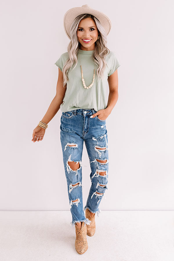 Poppy Punch Shift Tee In Pear