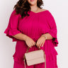Message In A Bottle Romper In Orchid   Curves Image - 1