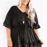 Message In A Bottle Romper In Black Curves Image - 1