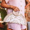 Cute Composer Woven Clutch In White Image - 1