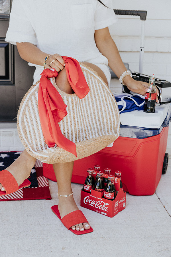 Vacay Guru Woven Tote In White