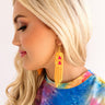 Hawaiian Hustle Beaded Earrings In Orange Image - 1