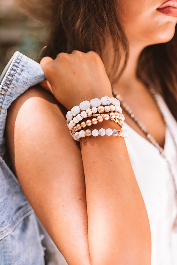Treat Yourself Bracelet Set In Ivory