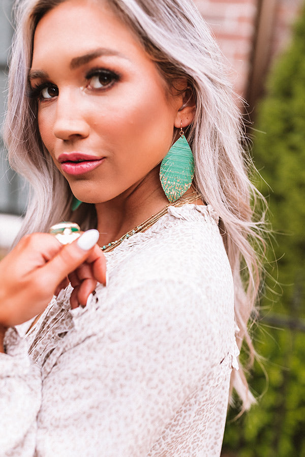 Train Into The City Earrings In Emerald