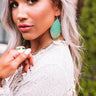 Train Into The City Earrings In Emerald Image - 1