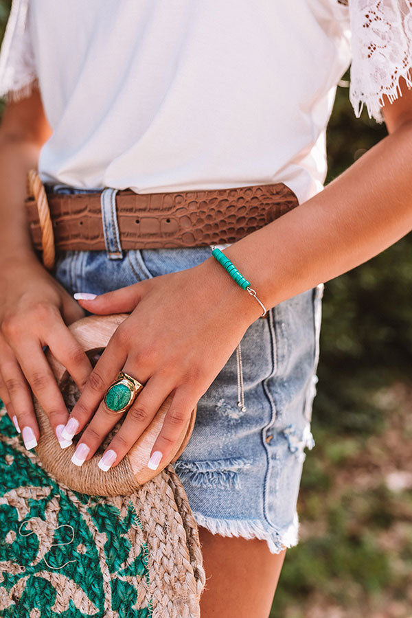Bubbly At Brunch Turquoise Bracelet