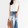 Crossing Paths Shift Top In Cream Image - 1
