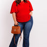 Countryside Drive Shift Top In Red   Curves Image - 1