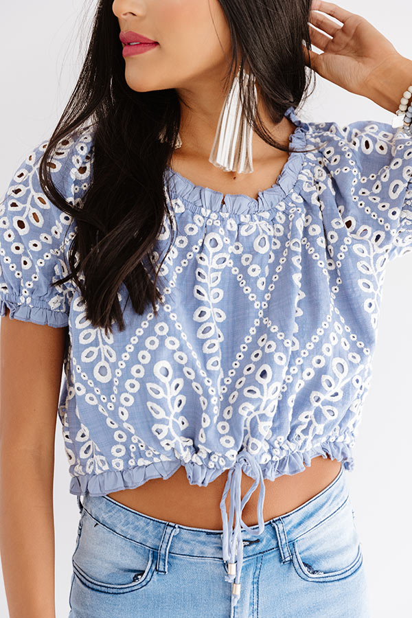 Naturally Beautiful Eyelet Top Image - 4