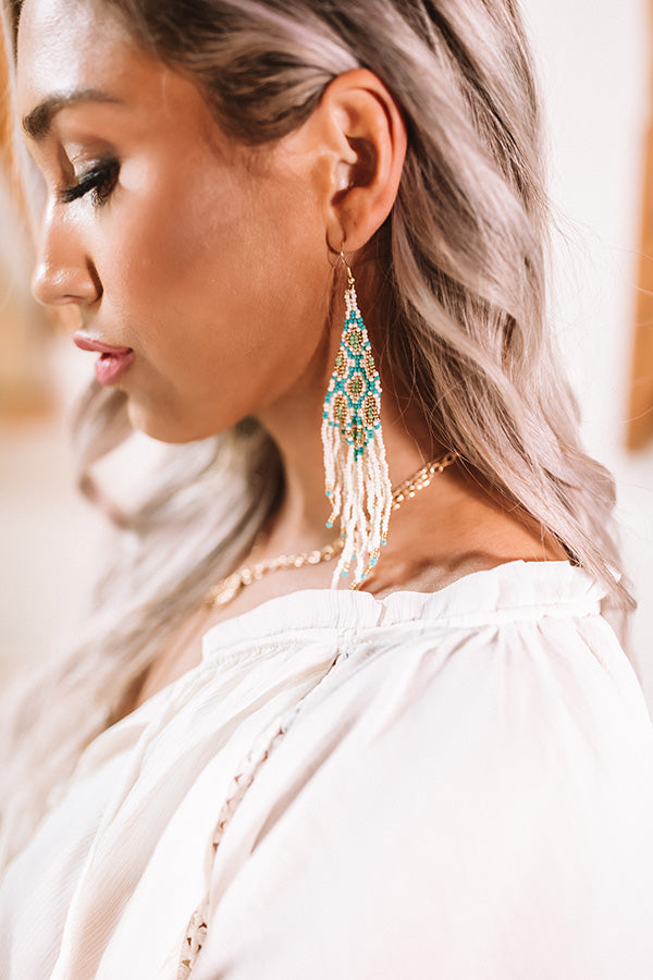 Heating Up Beaded Earrings In Turquoise
