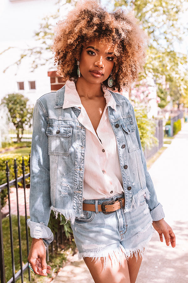 The Wesley Distressed Denim Jacket