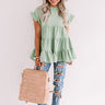 Coffee Date Crushin' Babydoll Top In Pear Image - 1