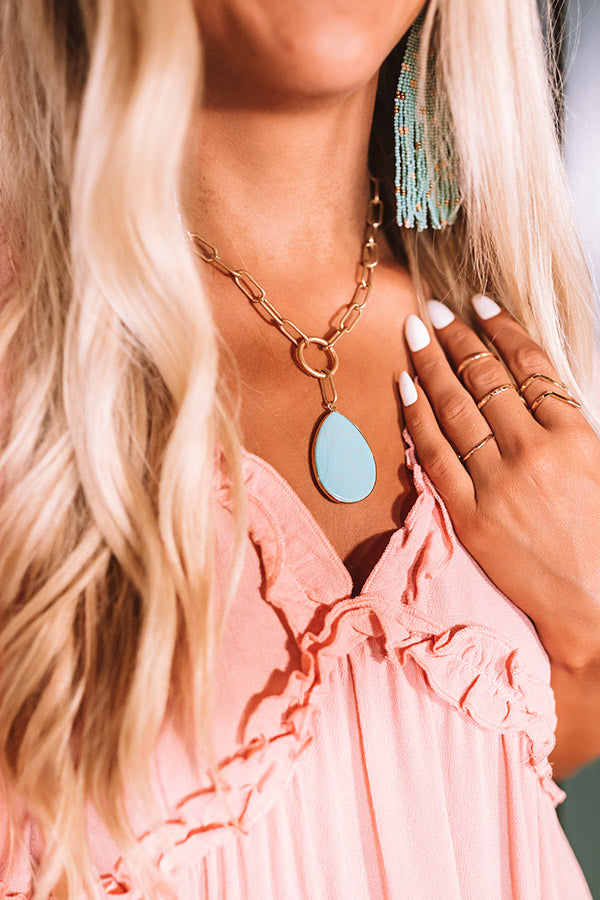 Sweet Whimsy Necklace In Turquoise