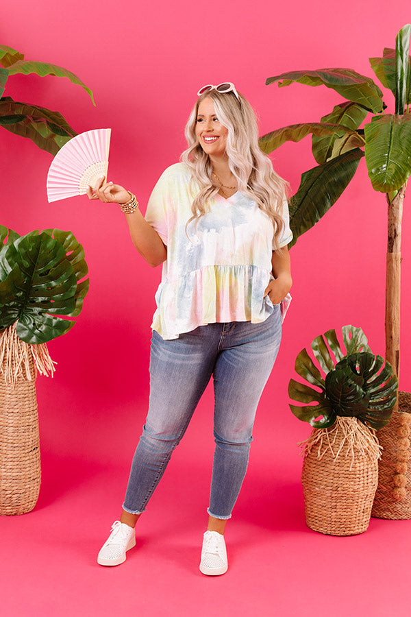 High Spirited Tie Dye Top  Curves Image - 2