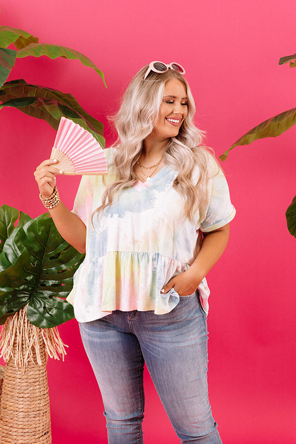 High Spirited Tie Dye Top  Curves Image - 1
