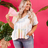 High Spirited Tie Dye Top  Curves Image - 1