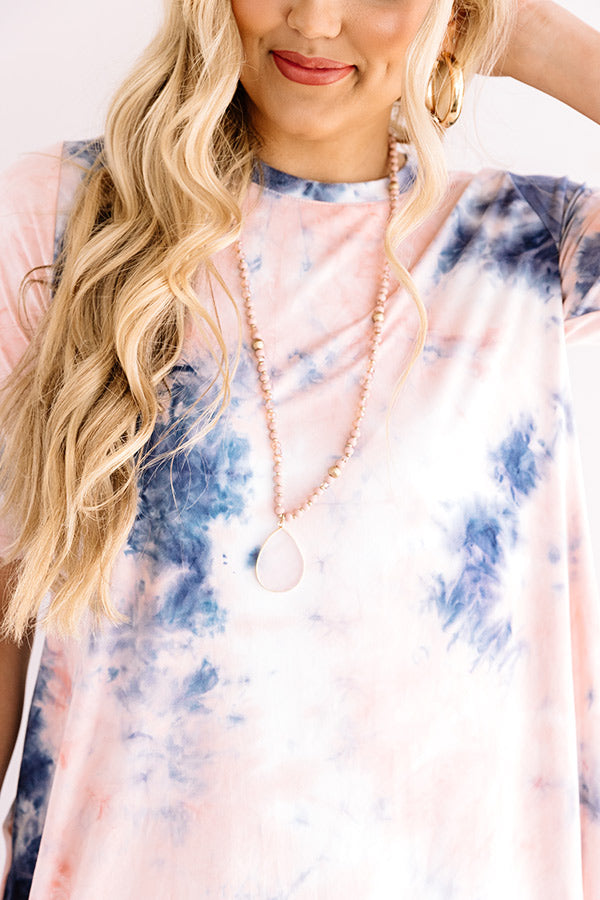 Sea Dive Beaded Necklace In Pink