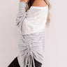 Me, My Selfie, And I Knit Shift Top In Grey Image - 1
