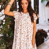 Dreaming Big Leopard Babydoll Dress In Ivory Image - 1