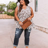 Runway Season Leopard Babydoll Top In Ivory Curves Image - 1