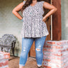Runway Season Leopard Babydoll Top In Taupe Curves Image - 1