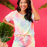 Creative Flow Tie Dye Tee In Pink Image - 1
