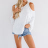 Spotted In The Vineyard Leopard Shift Top In White Image - 1