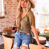 Sights On The Sea Lace Top In Olive Image - 1