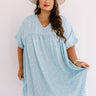 Sweet Heartbeat Babydoll Dress In Sky Blue Curves Image - 1