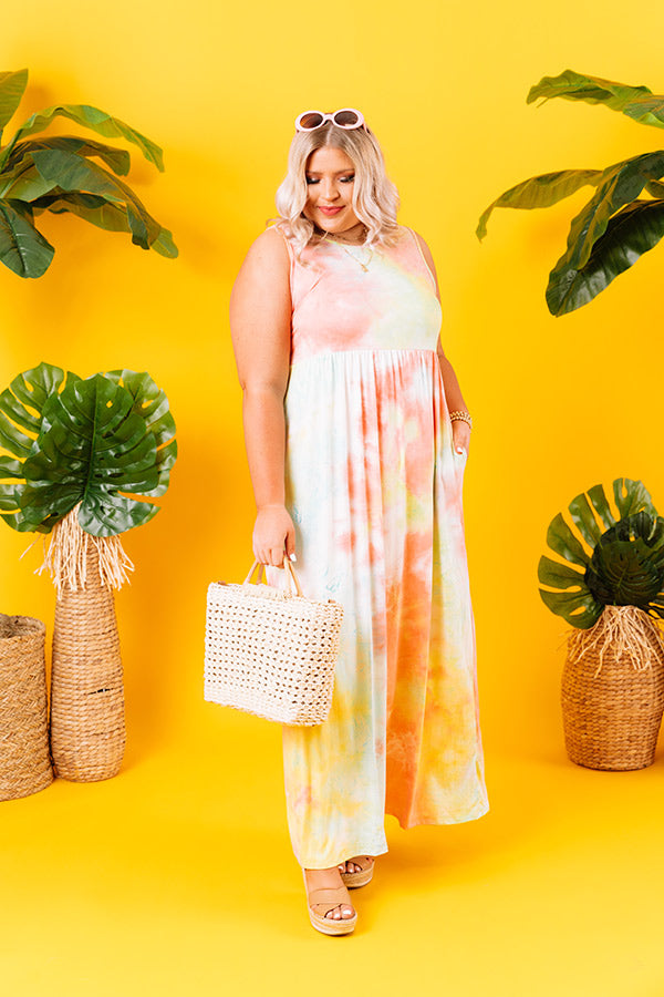 Mood Booster Tie Dye Maxi    Curves Image - 1