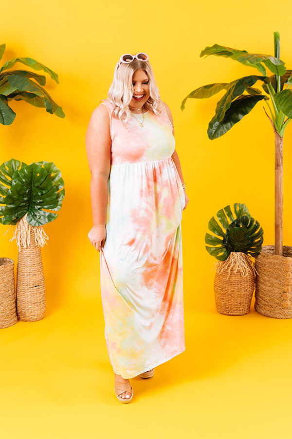 Mood Booster Tie Dye Maxi    Curves Image - 2