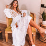 Pretty Tale Embellished Maxi In White Image - 1