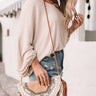 All The Way Embellished Clutch In Tan Image - 1