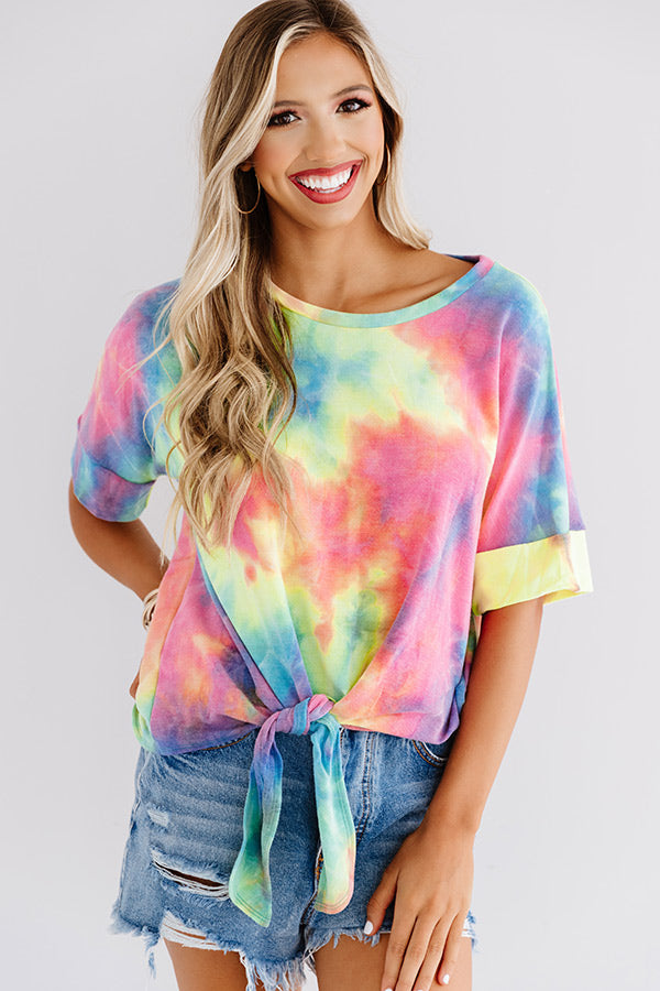 Bright Smile Tie Dye Shift Tee Image - 3