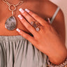 The Dottie Druzy Ring in Brown Image - 1
