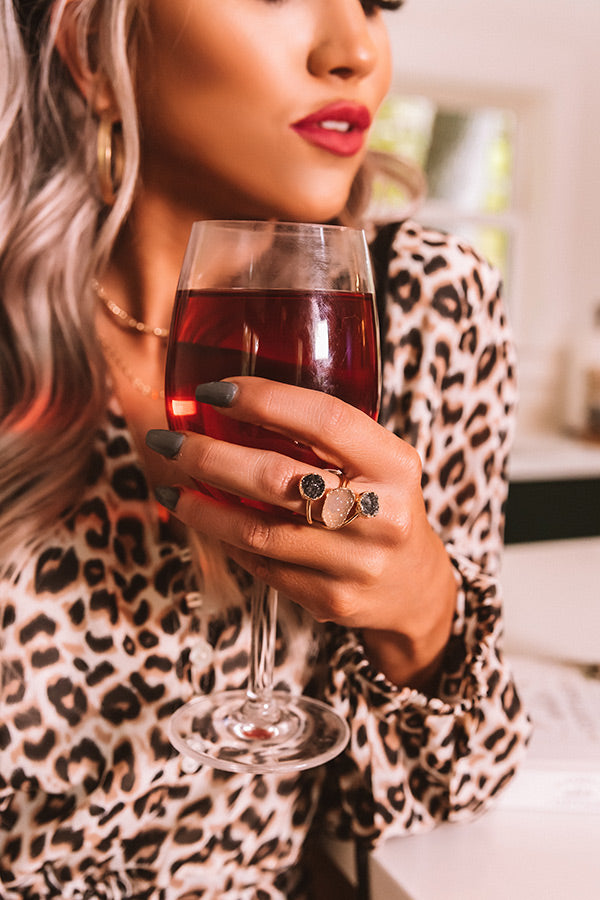 The Burke Druzy Ring in Black