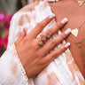 The Delta Druzy Ring in Warm Taupe Image - 1