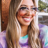 Message In A Bottle Polarized Aviator Sunnies In Periwinkle Image - 1