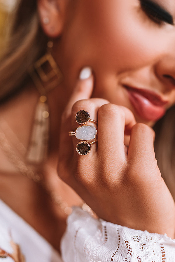 The Burke Druzy Ring in Brown